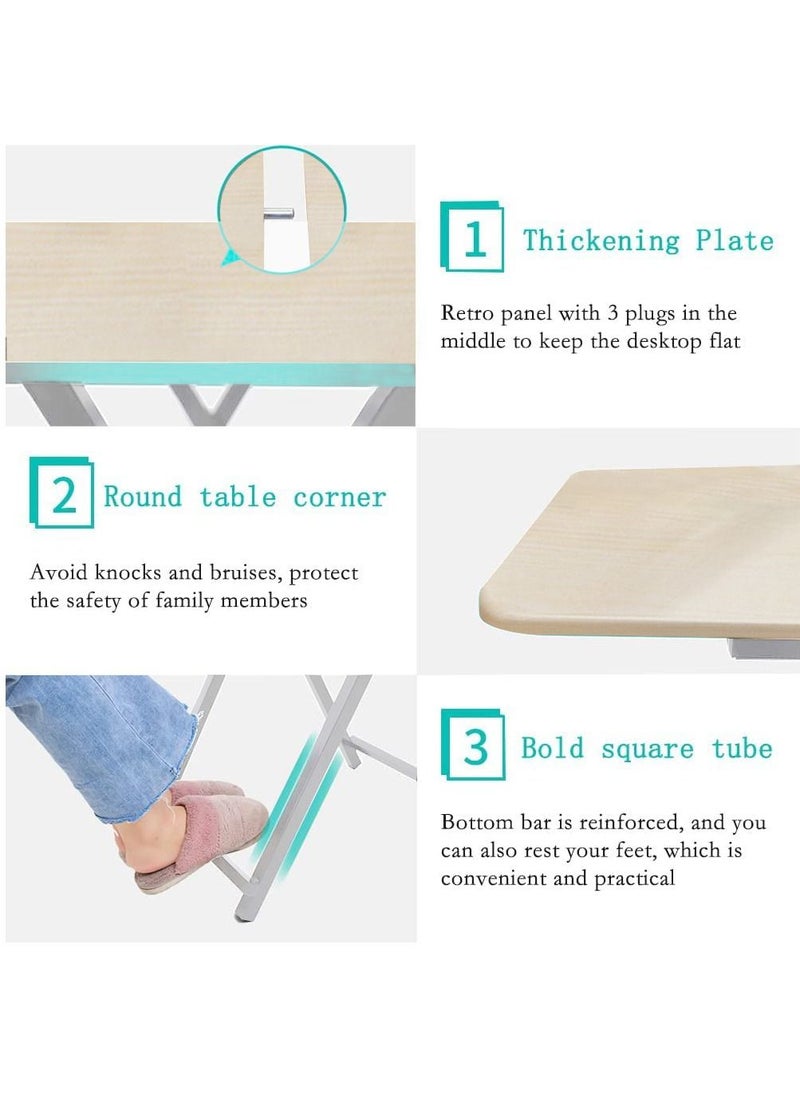 XiuWoo - Portable Foldable Table Living Room End Tables Folding TV Tray Tables Space-Saving for Home,Office, Outdoor ,Picnic, Camping - Image 1