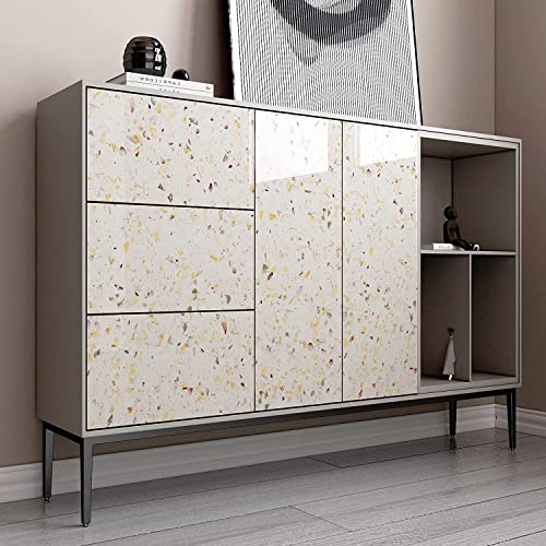 ELTON Granite Self Adhesive Waterproof Contact Film Wallpaper for Countertops Cupboard Door, Almirah, Fridge, Tabletop, Wall, Floor (16X144 INCH, Glossy Gold Granite, EL22222) - Image 5