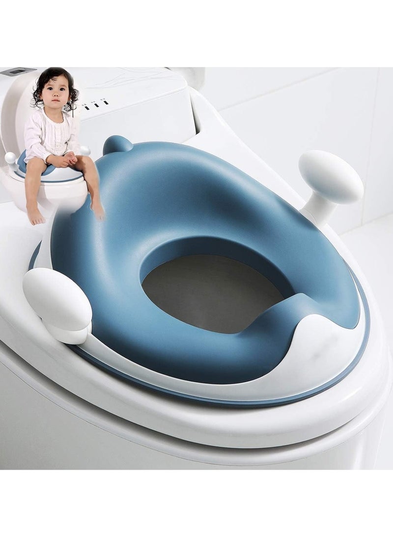 Baby Potty Training Toilet Seat with Soft Cushion Handles, Haute Collection, Double Anti-Slip Design and Splash Guard for Boys and Girls - Image 1