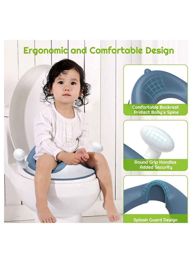 Baby Potty Training Toilet Seat with Soft Cushion Handles, Haute Collection, Double Anti-Slip Design and Splash Guard for Boys and Girls - Image 2