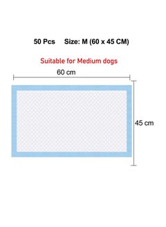 NNC PETS Pet toilet training pads, 5-Layer Leak-Proof Pee Pads for Medium breeds, Tear-resistant and Odor controlled, 50Pcs Highly absorbent disposable Pee Pads for Indoor use, Comfortable pad, 60 cm (Blue)  - Image 3