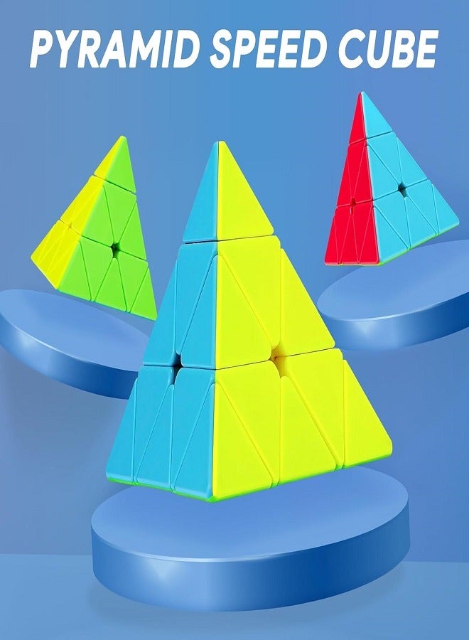 Magic Cube Pyraminx Speed Cube Triangle Magic Cube Pyramid Stickerless - Image 1