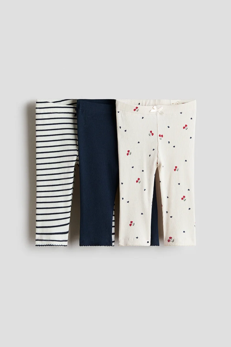 H&M 3-pack cotton leggings