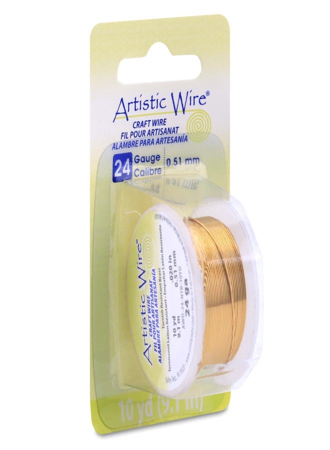 Artistic Wire, 24 Gauge Tarnish Resistant Brass Craft Wire, 10 yd - Image 1