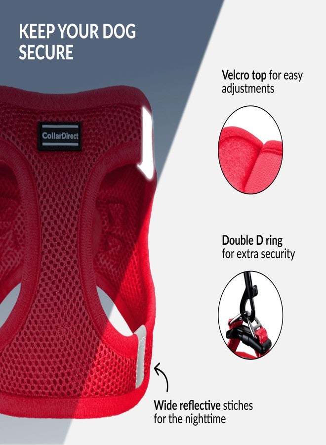 CollarDirect Step-in Reflective Dog Harness - Any Weather Air Mesh for Small and Medium Dogs Easy to Put On and Off (Size S, Red) - Image 3