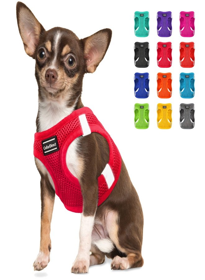 CollarDirect Step-in Reflective Dog Harness - Any Weather Air Mesh for Small and Medium Dogs Easy to Put On and Off (Size S, Red) - Image 1