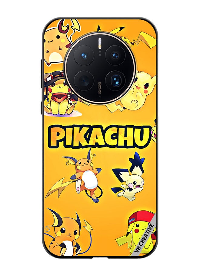 VR CREATIVE Protective Case Cover For Huawei Mate 50 Pro Pikachu Surfing Design Multicolour - Image 1