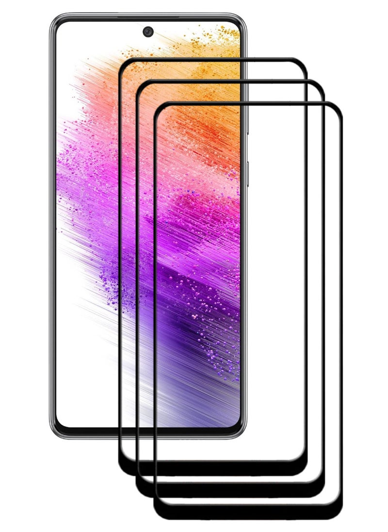 ACLIX 3 Pieces Antistatic ESD Dustproof Premium Quality High Definition Tempered Glass Screen Protector Designed For Samsung Galaxy A73 5G - Image 1