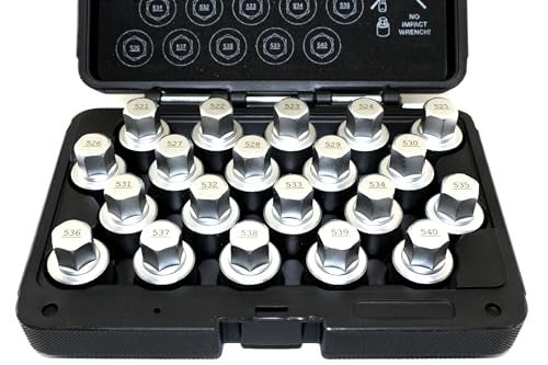 TEMO 20 pc Wheel Lock Lugnut AntiTheft Screw Lug Nut Removal Key Socket Set for Vw Audi Vag Volkswagen - Image 1
