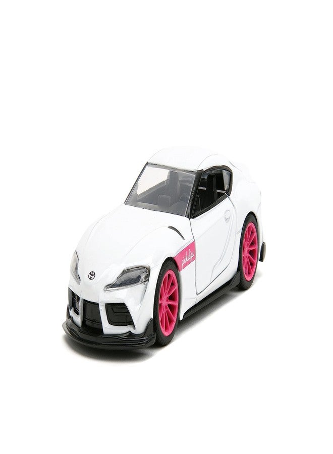 Jada Pink Slips 1:32 W1 2020 GR Toyota Supra Die-Cast Car, Toys for Kids and Adults(White) - Image 1