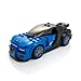 Block Builder Bugatti Racing Car Building Block Set 237 Pieces Racing Car Building Blocks for Kids and Adults Blue - Image 2