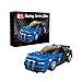 Block Builder Bugatti Racing Car Building Block Set 237 Pieces Racing Car Building Blocks for Kids and Adults Blue - Image 3