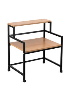 Equal EQUAL 3-Tier Mild Steel & MDF Premium Microwave Oven Stand/Kitchen Storage Shelf/Kitchen Storage Rack for Kitchen - Made in India (Bavarian Beech and Black/60x43cm)  - Image 3