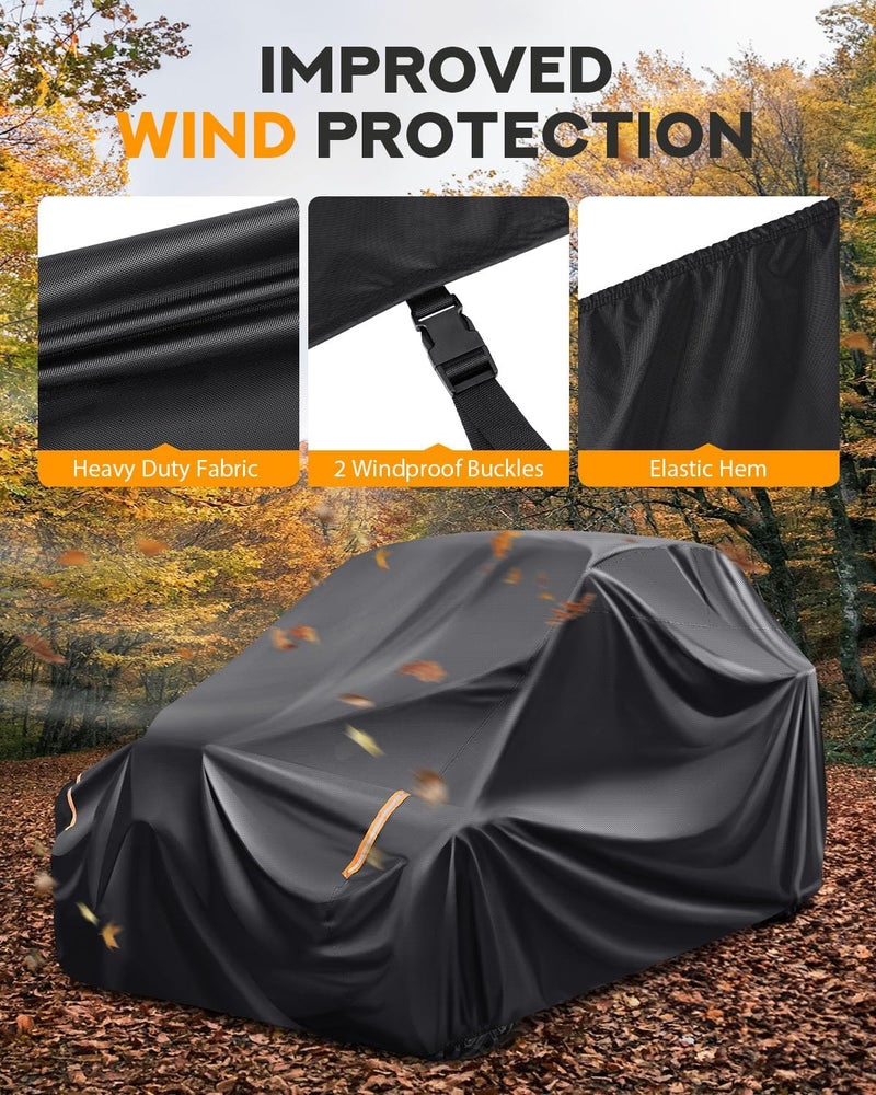 PBYMT Heavy Duty UTV Cover for 2 Seater, Waterproof Oxford Cover Compatible with Can-Am Maverick X3/RZR/Turbo/900/Kawasaki/Talon/SXS - Image 5