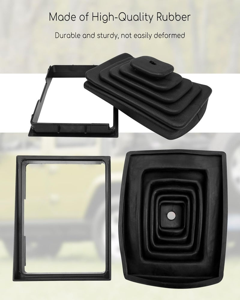 QAGGUM Shifter Boot and Retainer Bezel Kit for Jeep TJ Wrangler - Image 5