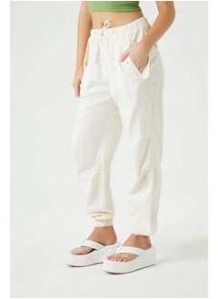 FOREVER 21 Twill Drawstring Joggers  - Image 3