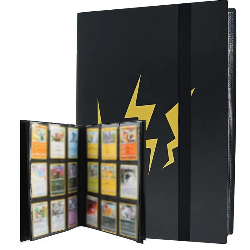 Topcolorusa 9 Pocket Trading Card Album for Pok emon ï¼Œ Scrapbook for Po kemon ï¼Œ Scrapbook Trading Cards Album Binder with 360 card capacity (black) - Image 1