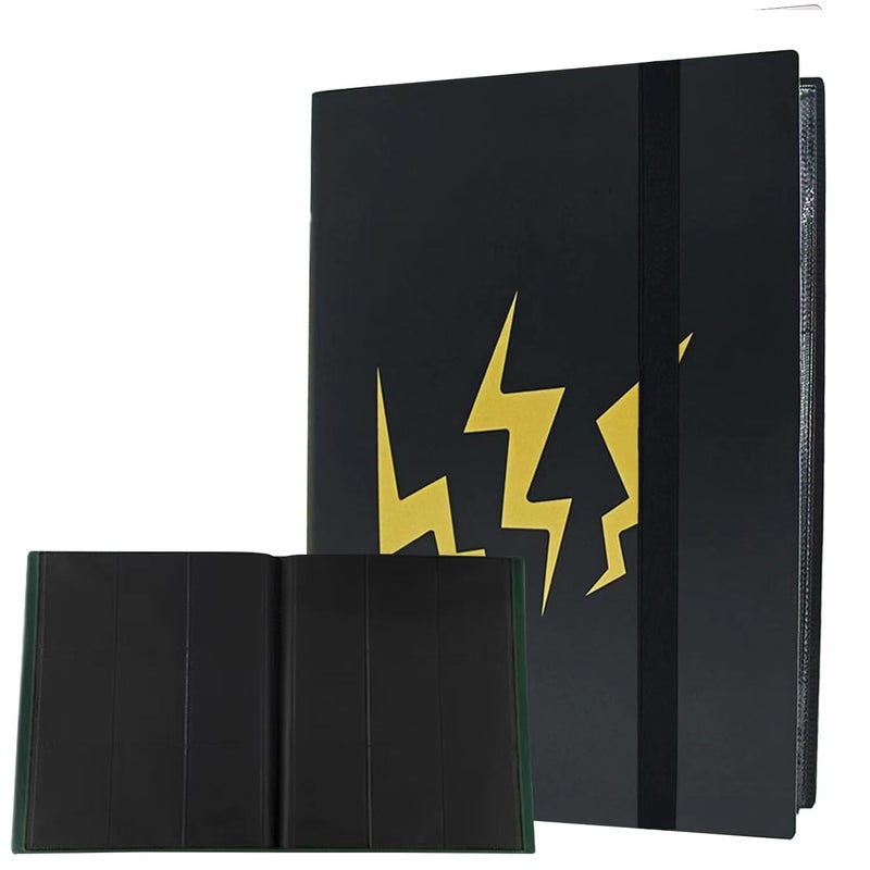 Topcolorusa 9 Pocket Trading Card Album for Pok emon ï¼Œ Scrapbook for Po kemon ï¼Œ Scrapbook Trading Cards Album Binder with 360 card capacity (black) - Image 2