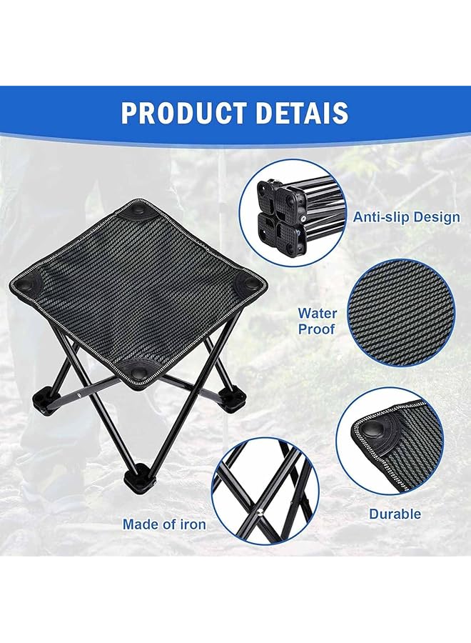 Generic Camping Stool Portable Travel Backpacking Stool Lightweight Folding Chair Portable Camp Stool For Camping Fishing Hiking Gardening And Beach Sauna Chair Camping Chairs With Carry Bag  - Image 4