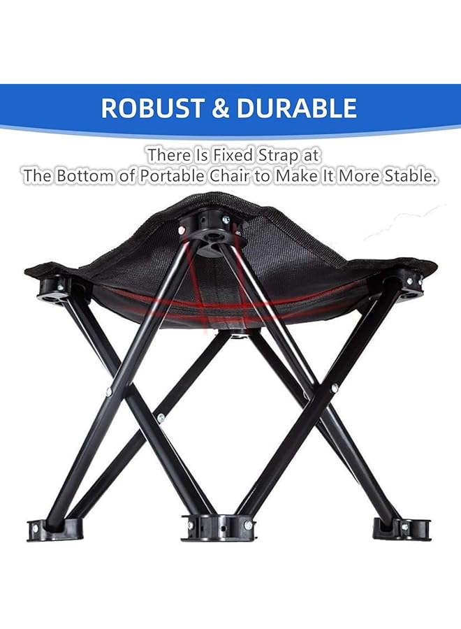 Generic Camping Stool Portable Travel Backpacking Stool Lightweight Folding Chair Portable Camp Stool For Camping Fishing Hiking Gardening And Beach Sauna Chair Camping Chairs With Carry Bag  - Image 5