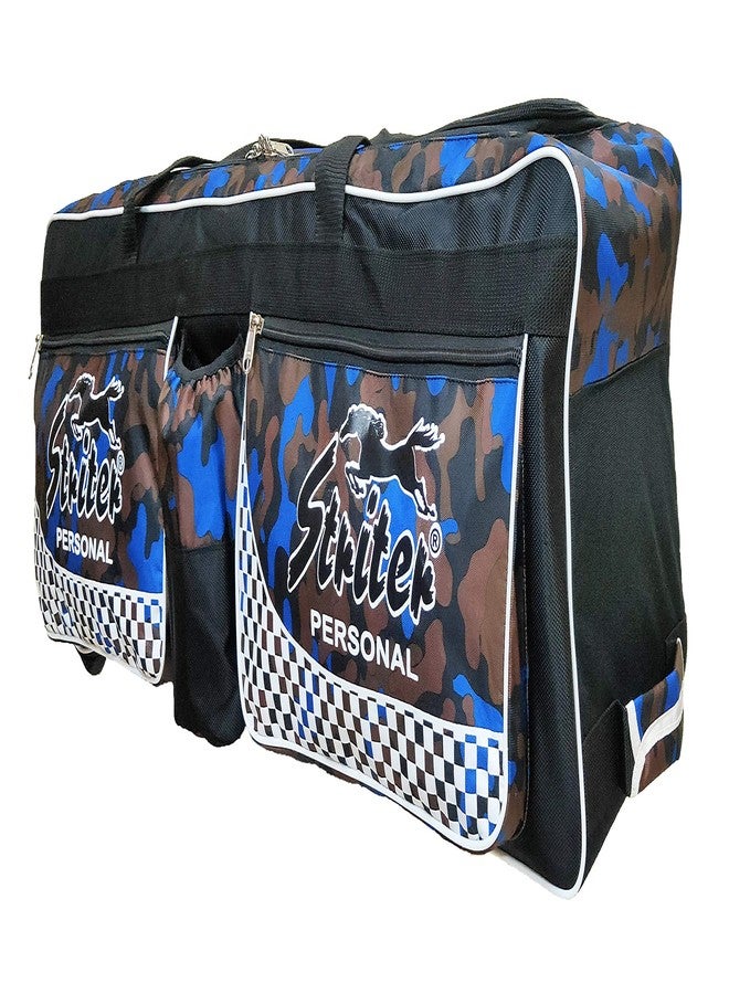 Striter® Cricket Kit Bag Cum Travel Duffel Bag with Rolling Wheels-Large 38 Inch Heavy Duty -Blue(Bag Only/Colors of Bag May Vary) - Image 4