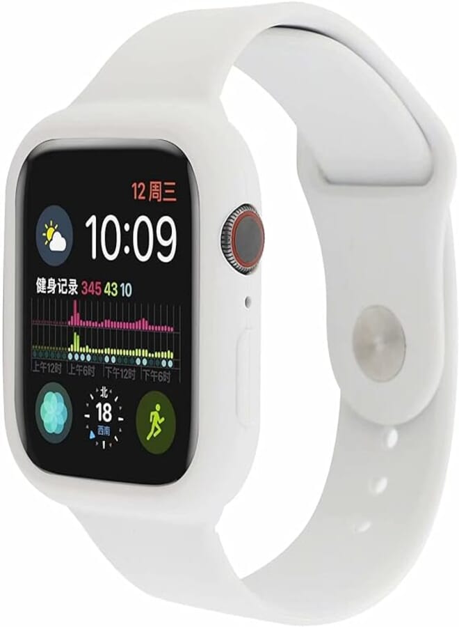 Silicone Shockproof Protective Watch Band & Case (38mm) For Apple Watch Series 1/2/3 (White)