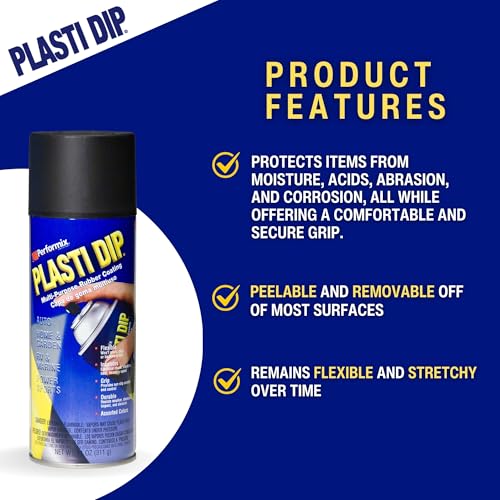 Plasti Dip Performix 11203 Plasti Dip Black Multi-Purpose Rubber Coating Aerosol - 11 oz. - Image 3