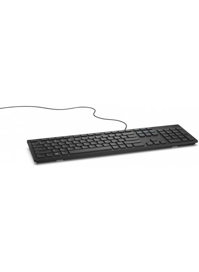 USB Wired Keyboard – Standard QWERTY UK Layout – Black – Comfortable & Durable Design - Image 2