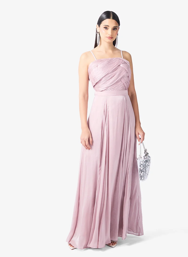Namshi x  Diamante Strap Draped A Line Gown for Women | Best Price UAE