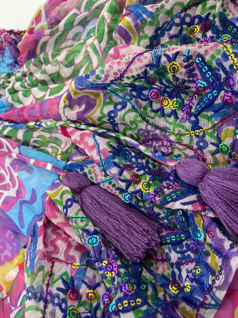 Antica Sartoria Boho chiffon Dress - Image 3