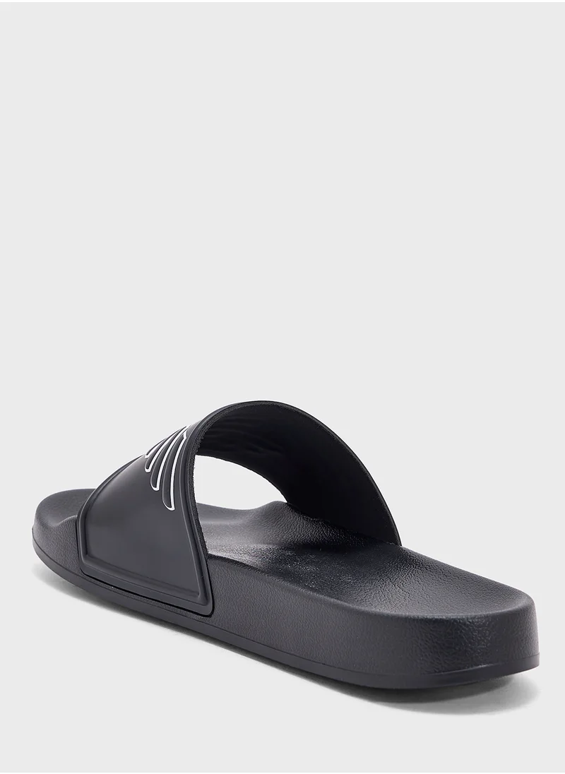 امبوريو ارماني Logo Beach Flip Flops