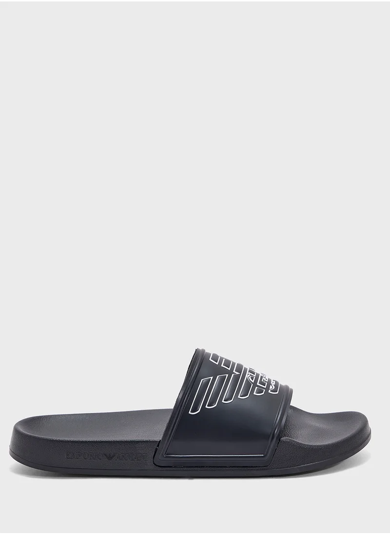 امبوريو ارماني Logo Beach Flip Flops