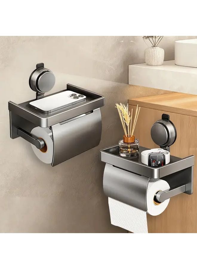 Pole Version Wall Mounted Suction Cup Toilet Paper Holder Heavy Duty No Drill Adhesive Bathroom Roll Dispenser - Image 5