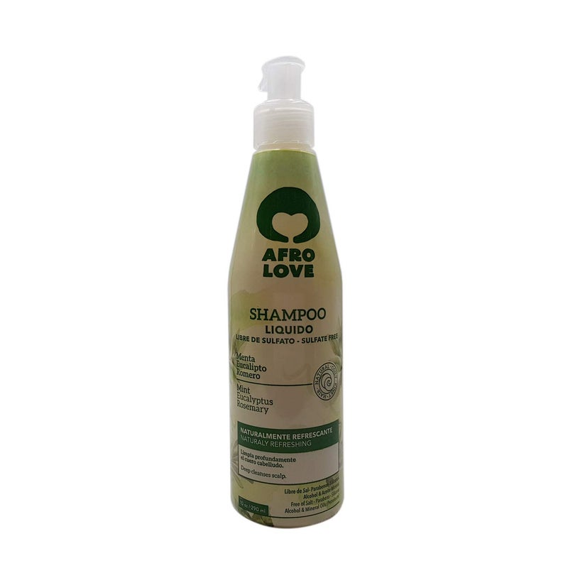 Afro Love Shampoo 16oz â€“ Sulfate-Free, Moisturizing & Curl-Defining Shampoo for Natural, Curly, and Coily Hair â€“ Hydrating Formula with Coconut & Aloe Vera â€“ Gentle Cleanser for Dry & Damaged Hair - Image 1