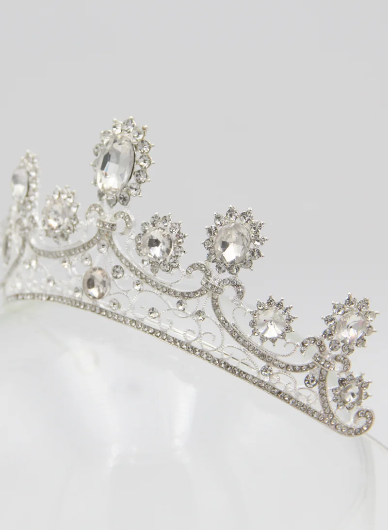 D'Daniela Ddaniela Roscel Collection Faux white stones Crown Tiara