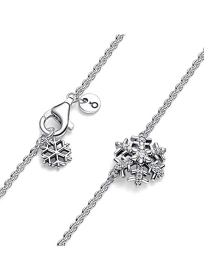 PANDORA - Pandora Sparkling Snowflake Pendant Necklace sterling silver set cubic zirconia gemstones Moments collection, size: 45,392371C01-45 - Image 1