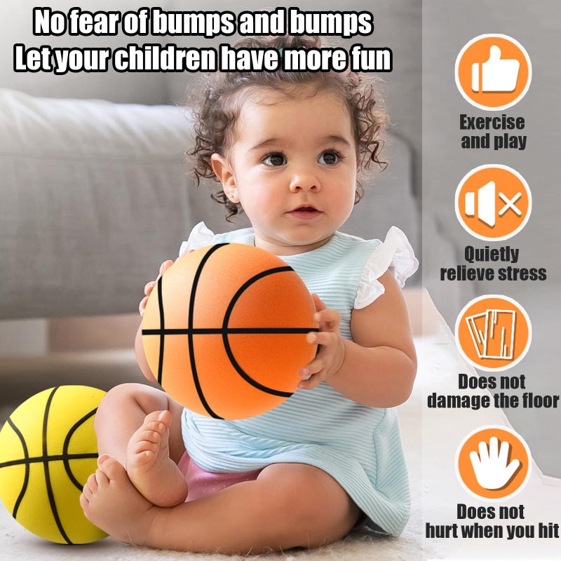 Sprstar Silent Basketball Size 7 (29.5") - 2026 New Upgrade Foam Basketball Arcade Game Indoor | Ball for Quiet Dribbling and Indoor Training,Pro PU Foam Ball â€“ Higher Bounce - Image 2