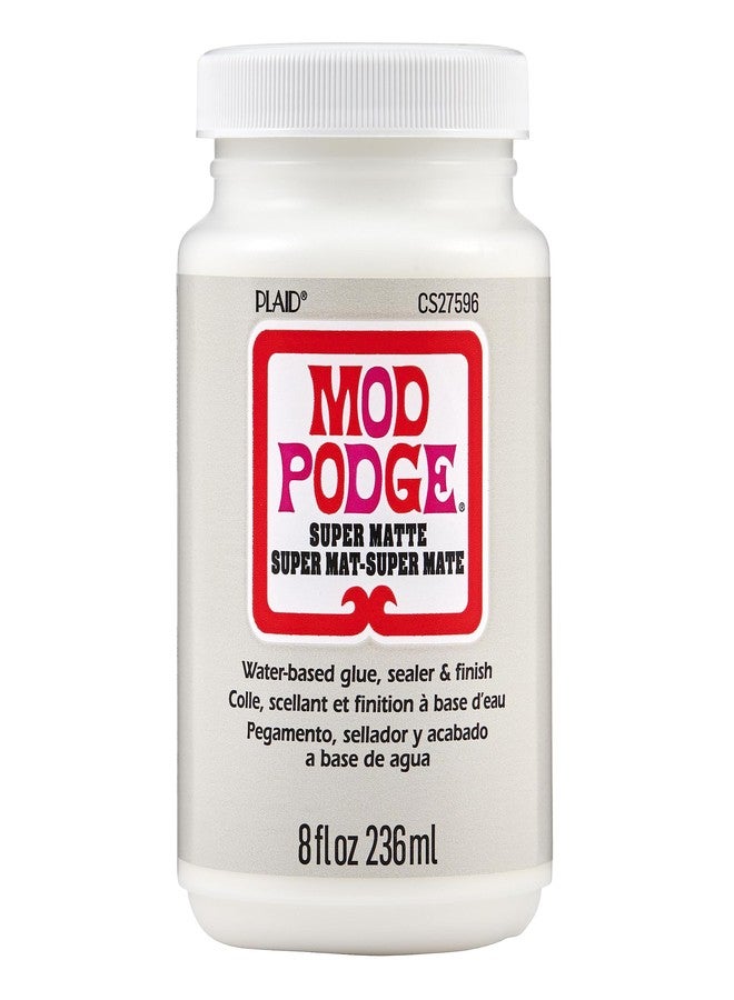 Mod Podge Super Matte, Premium All-in-One Glue, Sealer, and Finish, 8 fl oz, CS27596, Clear - Image 1