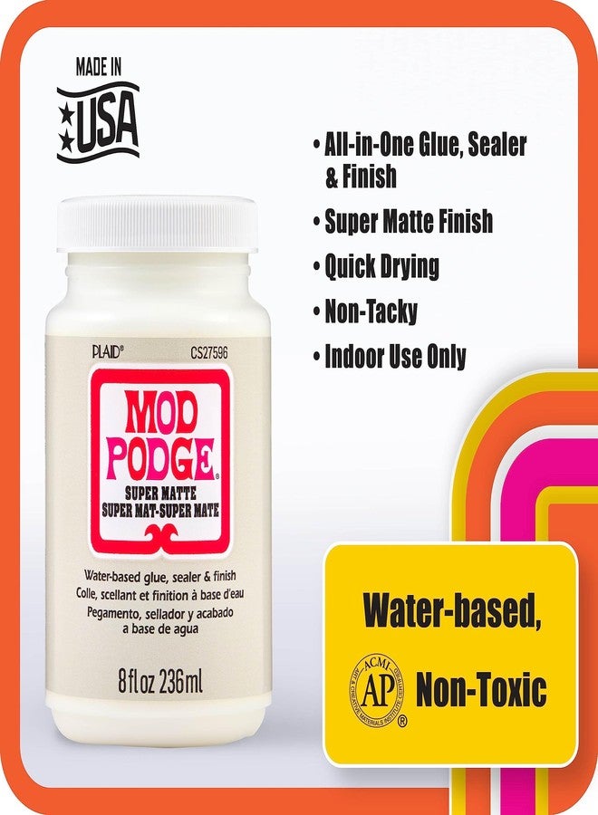 Mod Podge Super Matte, Premium All-in-One Glue, Sealer, and Finish, 8 fl oz, CS27596, Clear - Image 3