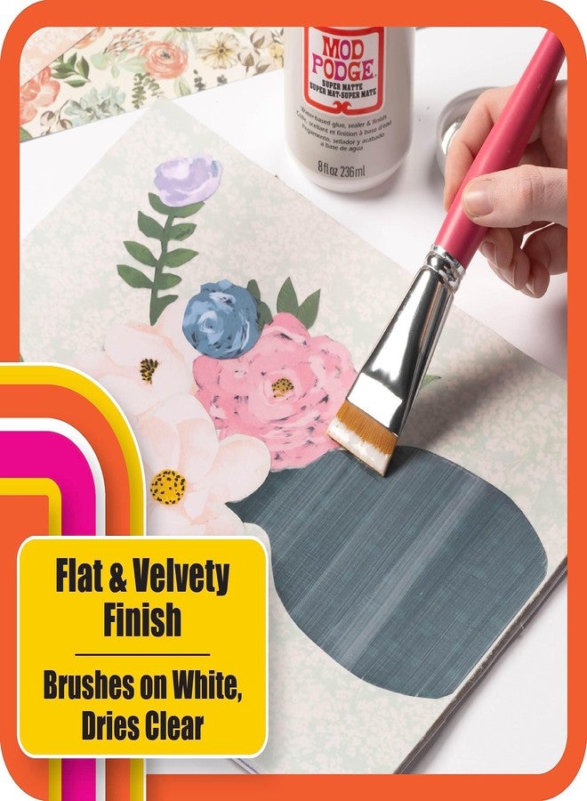 Mod Podge Super Matte, Premium All-in-One Glue, Sealer, and Finish, 8 fl oz, CS27596, Clear - Image 4