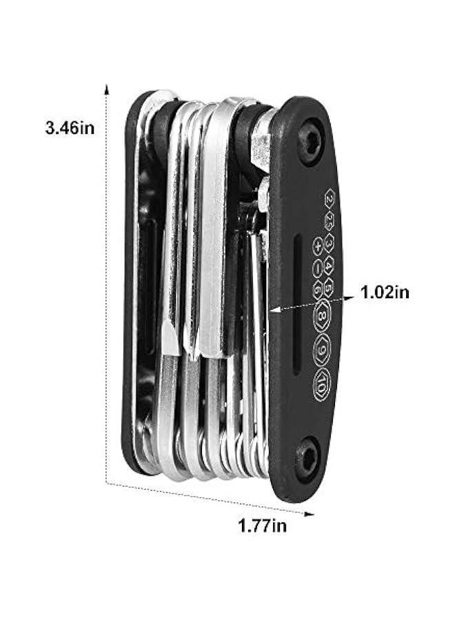 Generic Bike Repair Tool Kit, 16 in 1 Multifunction Bicycle Repair Kit Heat-Treated Cycling Maintenance Tool with Tyre Lever, Allen Wrench, Tyre Patches, Metal Rasp, Handy Storage Case  - Image 4