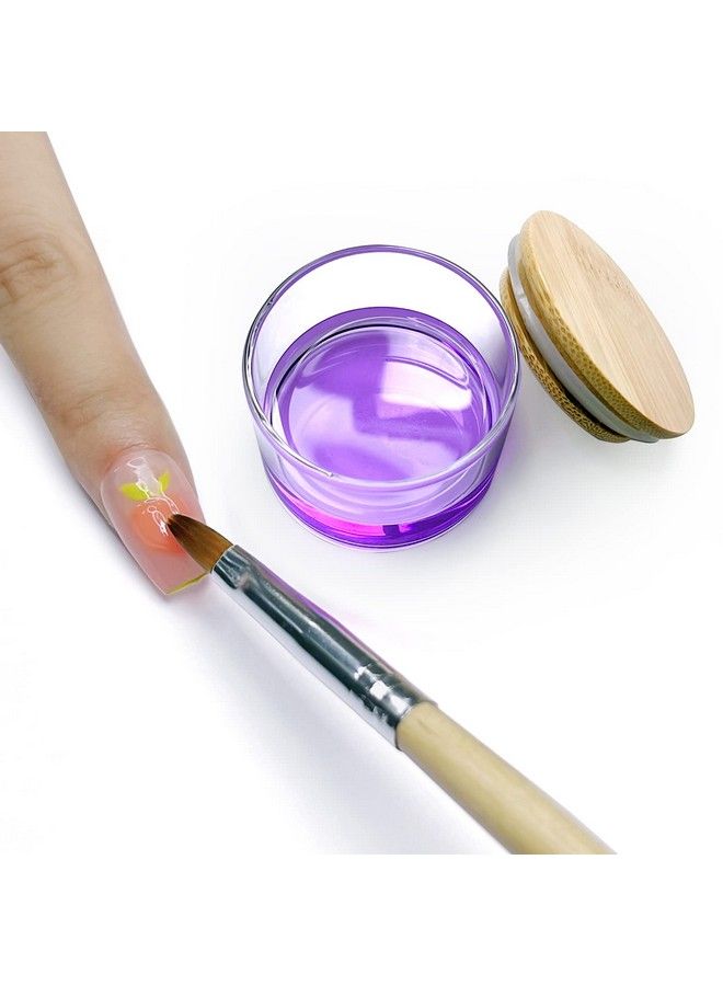 Honey Joy Acrylic Liquid Powder Glass Dappen Dish Glass Cup W Lock Bamboo Cap Lid Bowl For Acrylic Nail Art Kit Hjnapb026 - Image 5