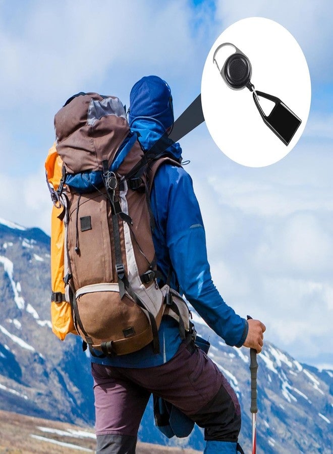 SelHeng 2Pcs Pants Lighter Clip, Retractable Belt, Anti Lost Retractable Keychain Belt, Lighter Leash for Fishing Hiking,Lighter Protective Cover for Camping，House Supplies (Black) - Image 2