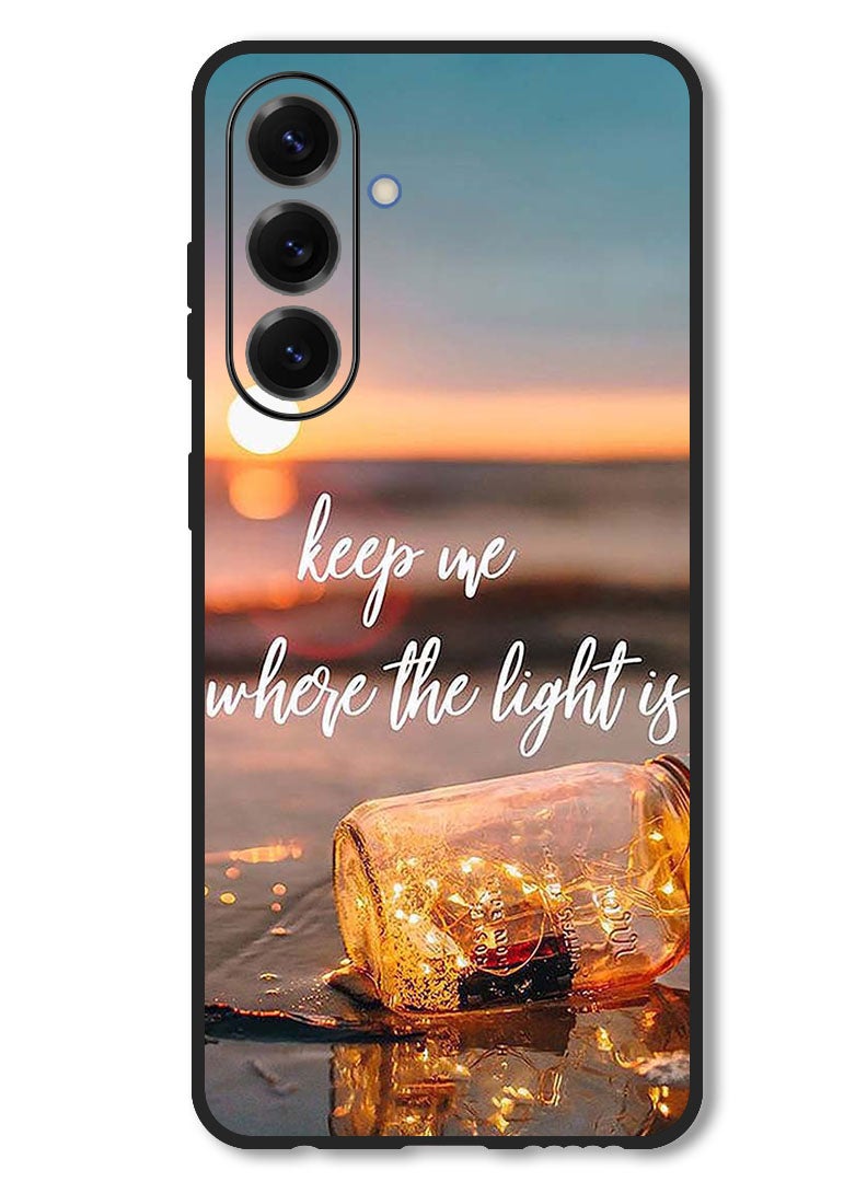 Theodor Case Compatible with Samsung Galaxy F56 6.74 Inch Protection Shockproof Bumper Cover Keep Me Where The Light - Image 1