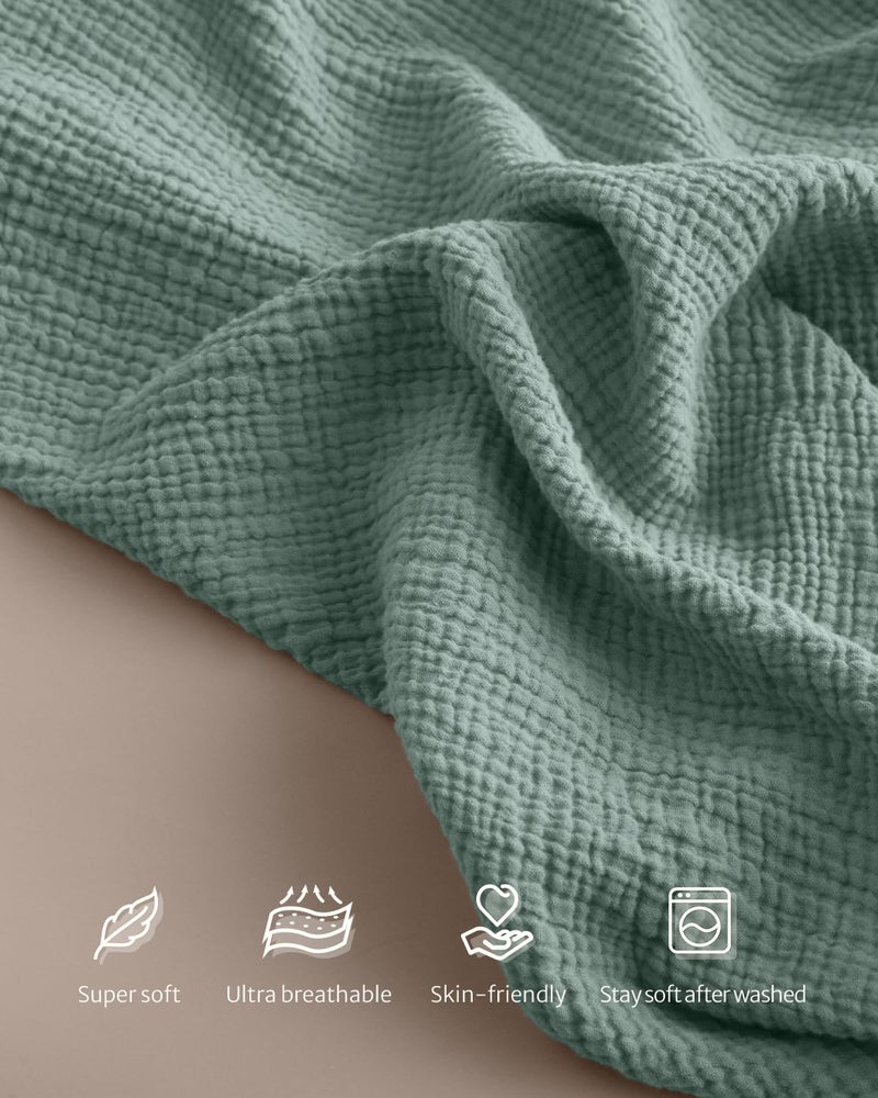 Blissful Diary غطاء رضاعة موسلين يوميات السعادة للرضاعة الطبيعية، غطاء رضاعة قابل للتنفس مع ياقة قوسية للنساء، مئزر رضاعة (أخضر روماني) - Image 2