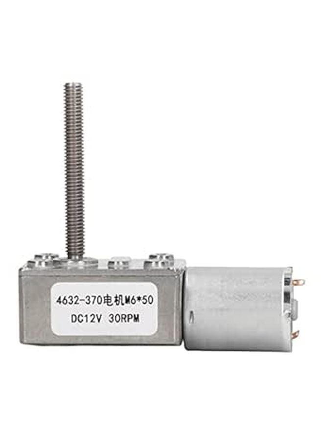DC 12V 30RPM Geared Motor Self Locking M6x50mm Shaft High Torque Window Opener - Image 1