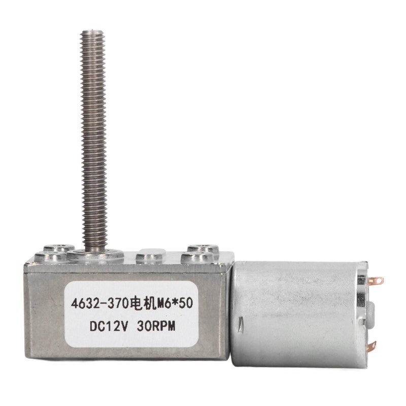 DC 12V 30RPM Geared Motor Self Locking M6x50mm Shaft High Torque Window Opener - Image 2