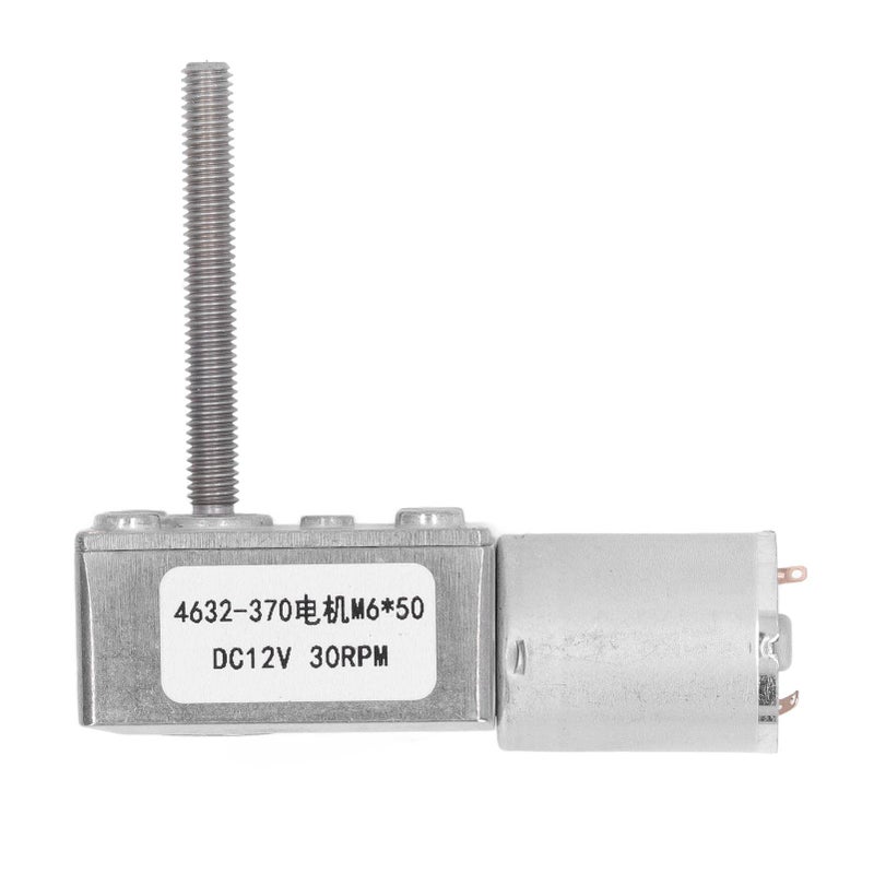 DC 12V 30RPM Geared Motor Self Locking M6x50mm Shaft High Torque Window Opener - Image 3