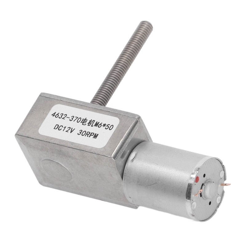 DC 12V 30RPM Geared Motor Self Locking M6x50mm Shaft High Torque Window Opener - Image 5