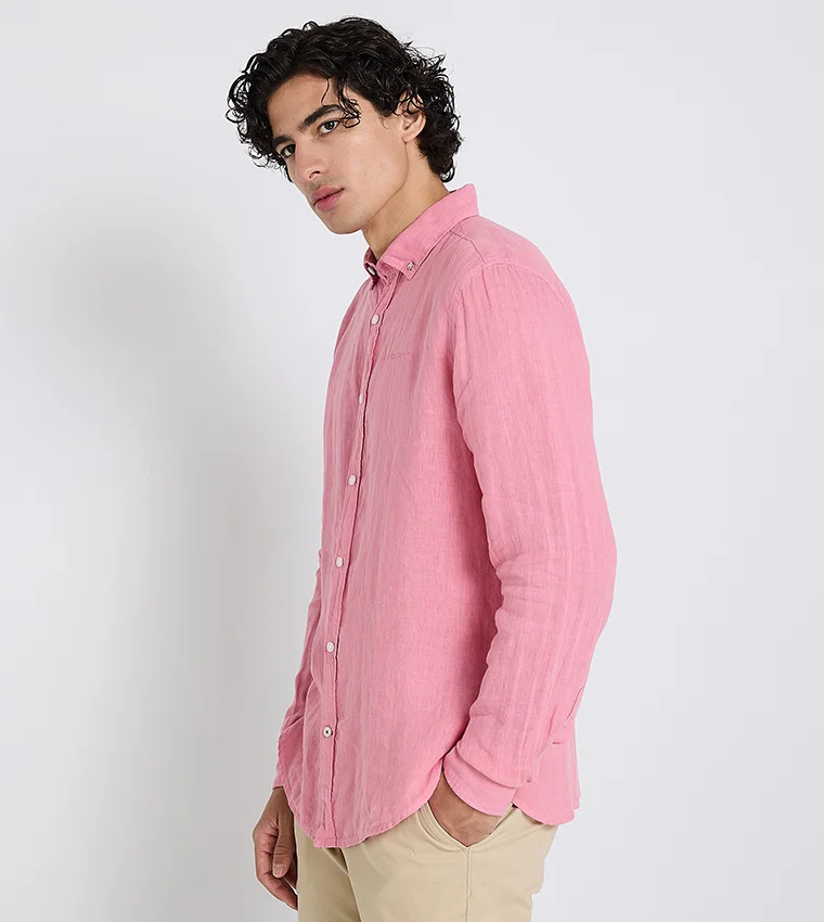 بين شيرمان Ben Sherman Men's Long Sleeve Solid Shirts